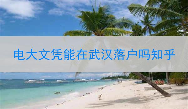 电大文凭能在武汉落户吗知乎