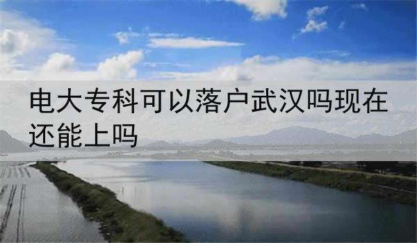 电大专科可以落户武汉吗现在还能上吗