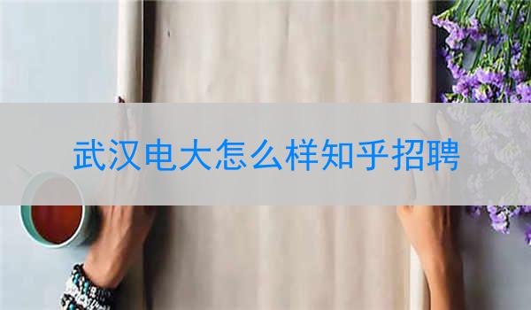 武汉电大怎么样知乎招聘