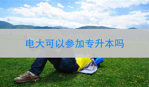 电大可以参加专升本吗