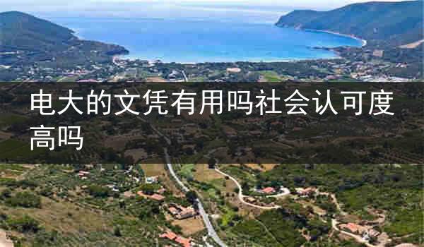 电大的文凭有用吗社会认可度高吗