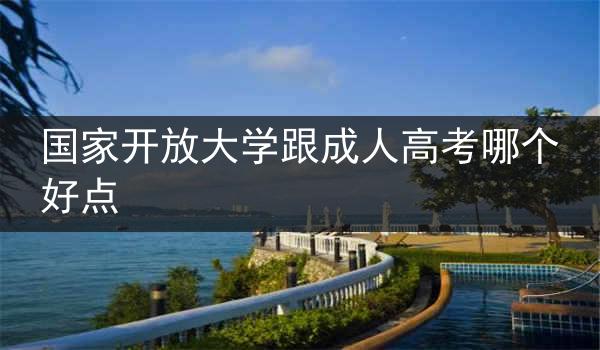 国家开放大学跟成人高考哪个好点