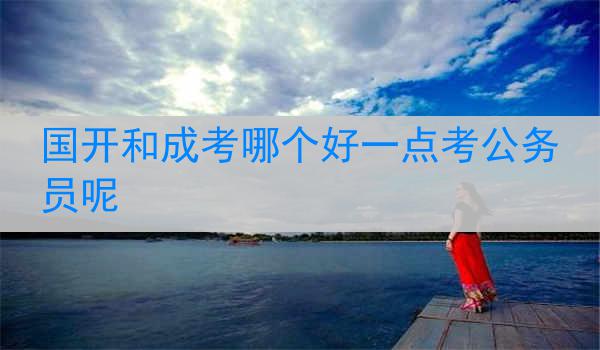 国开和成考哪个好一点考公务员呢