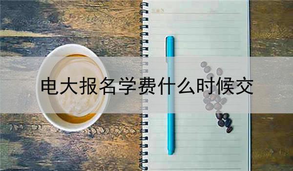 电大报名学费什么时候交