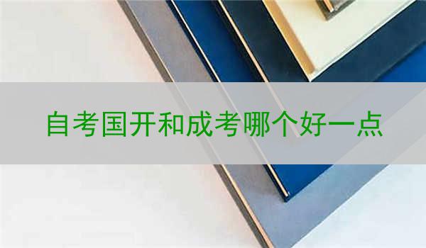 自考国开和成考哪个好一点