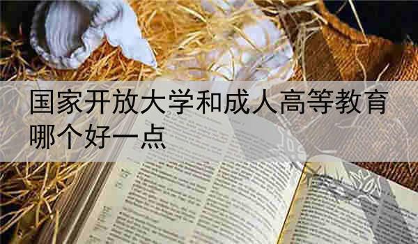 国家开放大学和成人高等教育哪个好一点