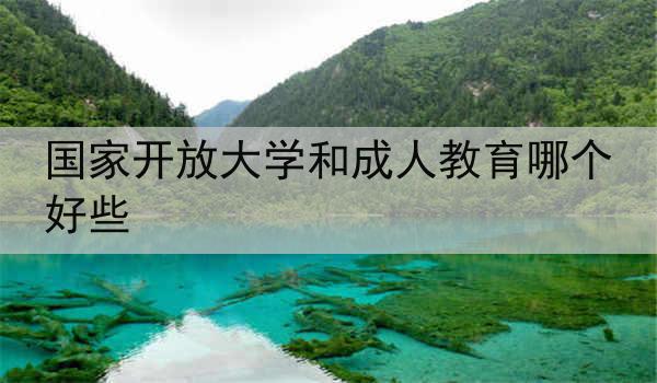 国家开放大学和成人教育哪个好些