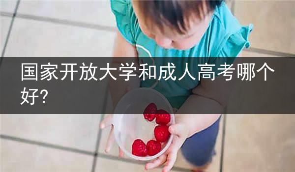 国家开放大学和成人高考哪个好?