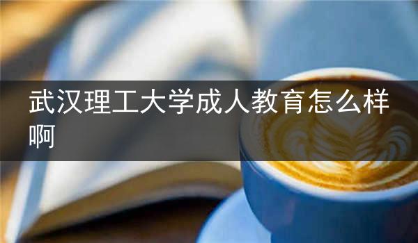 武汉理工大学成人教育怎么样啊