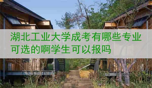 湖北工业大学成考有哪些专业可选的啊学生可以报吗