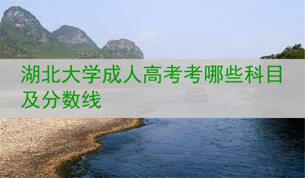 湖北大学成人高考考哪些科目及分数线