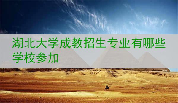 湖北大学成教招生专业有哪些学校参加