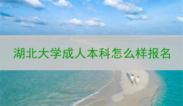 湖北大学成人本科怎么样报名