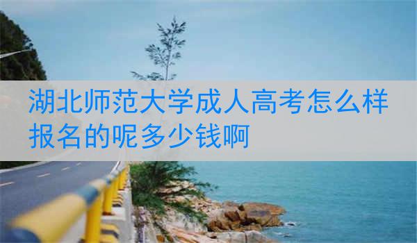 湖北师范大学成人高考怎么样报名的呢多少钱啊