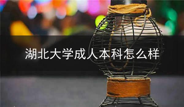湖北大学成人本科怎么样