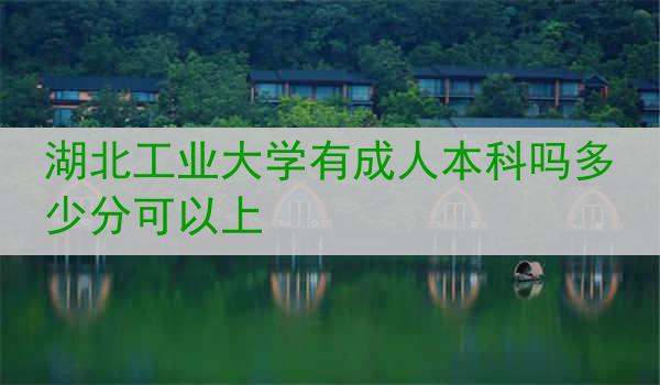 湖北工业大学有成人本科吗多少分可以上