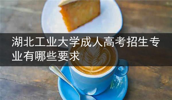 湖北工业大学成人高考招生专业有哪些要求