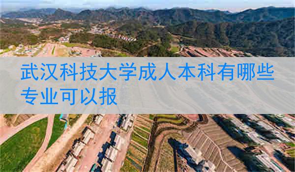 武汉科技大学成人本科有哪些专业可以报