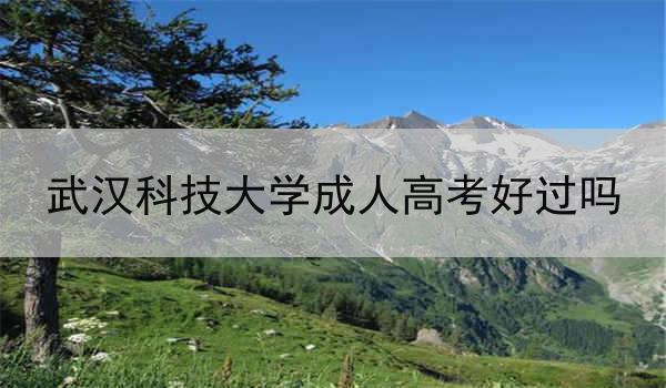 武汉科技大学成人高考好过吗