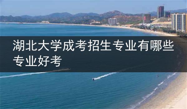 湖北大学成考招生专业有哪些专业好考