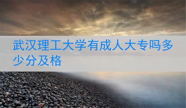 武汉理工大学有成人大专吗多少分及格