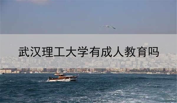 武汉理工大学有成人教育吗