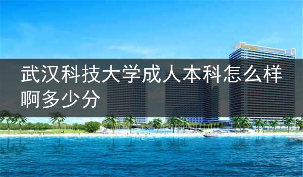 武汉科技大学成人本科怎么样啊多少分