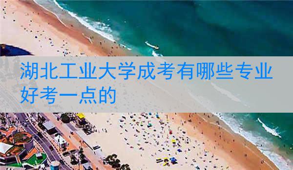 湖北工业大学成考有哪些专业好考一点的