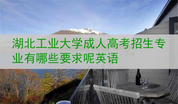 湖北工业大学成人高考招生专业有哪些要求呢英语