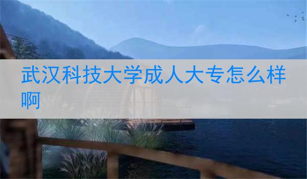 武汉科技大学成人大专怎么样啊