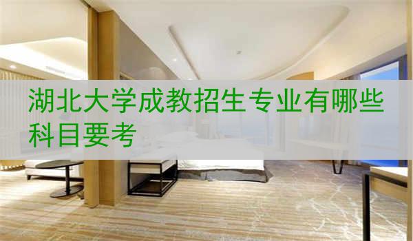 湖北大学成教招生专业有哪些科目要考