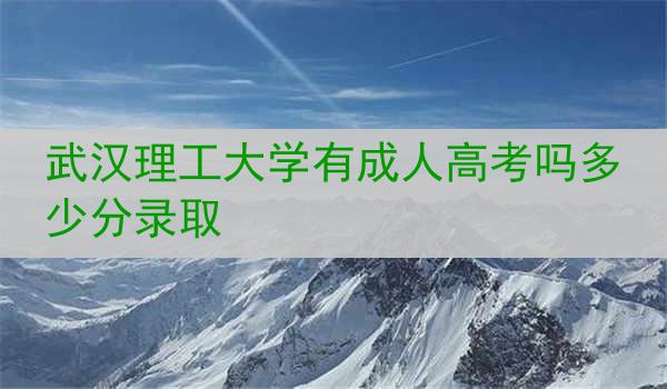 武汉理工大学有成人高考吗多少分录取