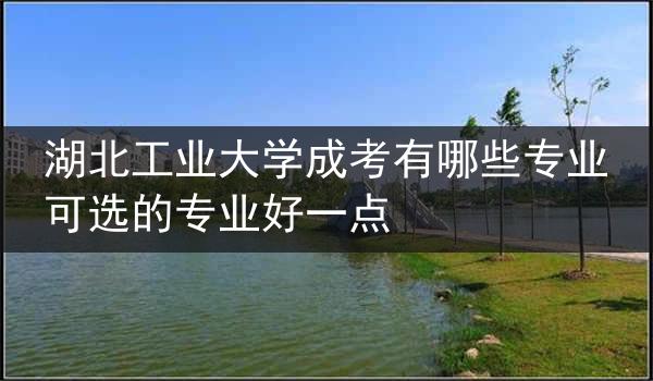 湖北工业大学成考有哪些专业可选的专业好一点