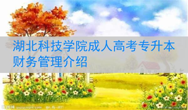 湖北科技学院成人高考专升本财务管理介绍