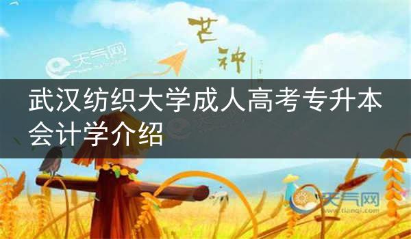 武汉纺织大学成人高考专升本会计学介绍