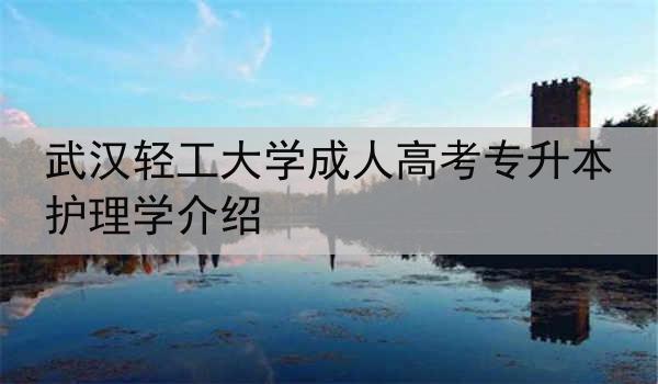 武汉轻工大学成人高考专升本护理学介绍