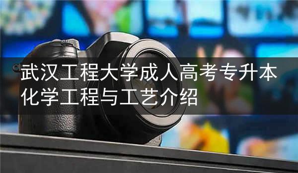 武汉工程大学成人高考专升本化学工程与工艺介绍